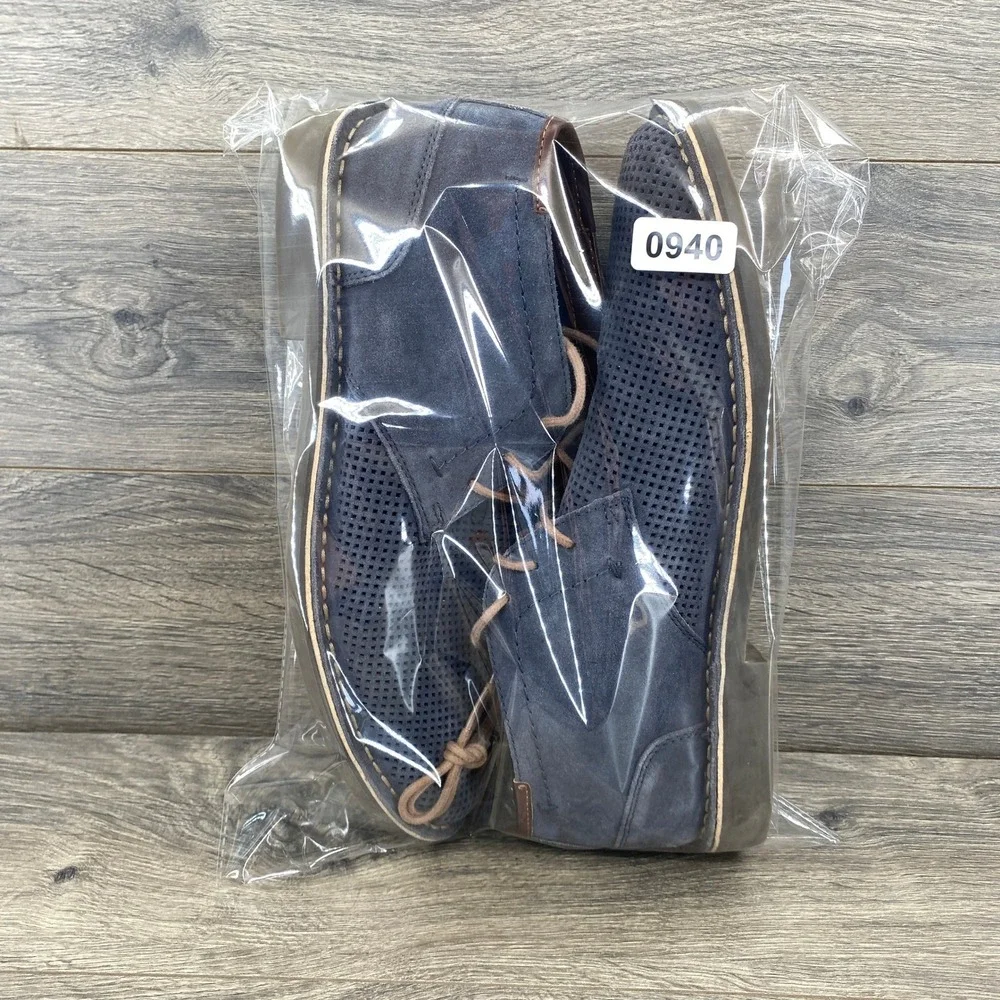 Desert Hill Mens‎ Blue Perforated Suede Leather Chukka Desert Boots Size 12M